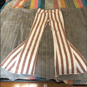 Saints & Hearts bell bottom jeans, size L